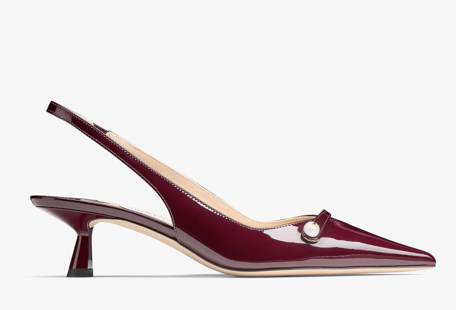 Jimmy Choo Amita 45 Pumps in Garnet Patent Leather — UFO No More